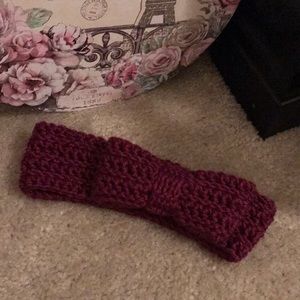 Knitted bow ear warmer!